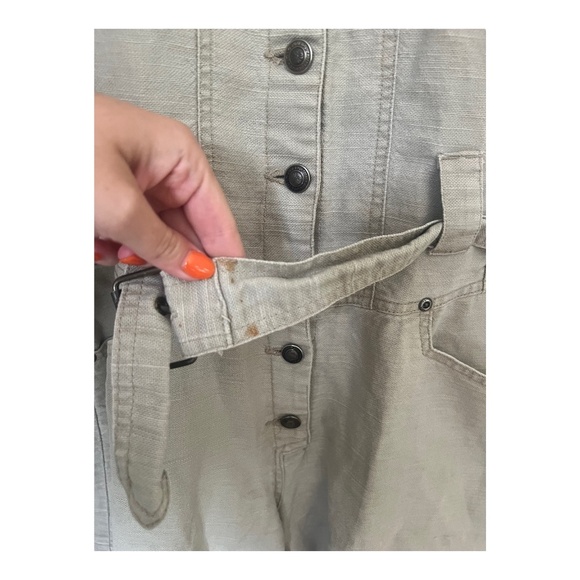 Vintage Jou Jou Cotton Shorts Onesie Romper Belted Utility M - Picture 6 of 6